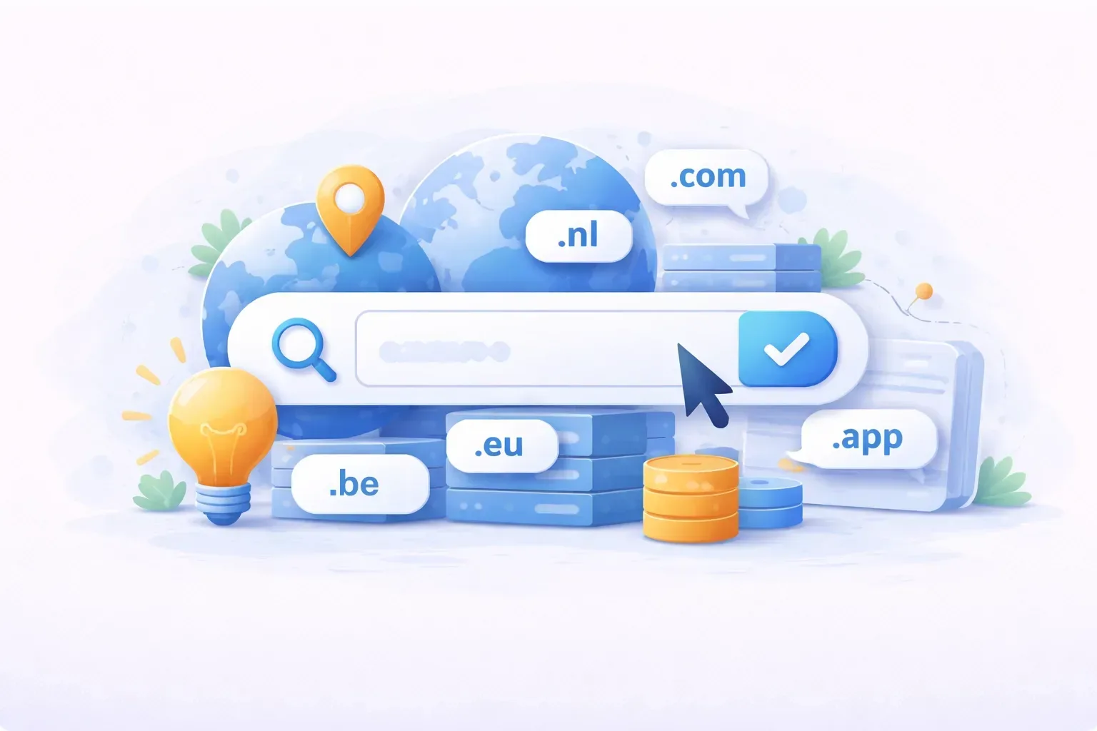Illustration of choosing a suitable domain name
