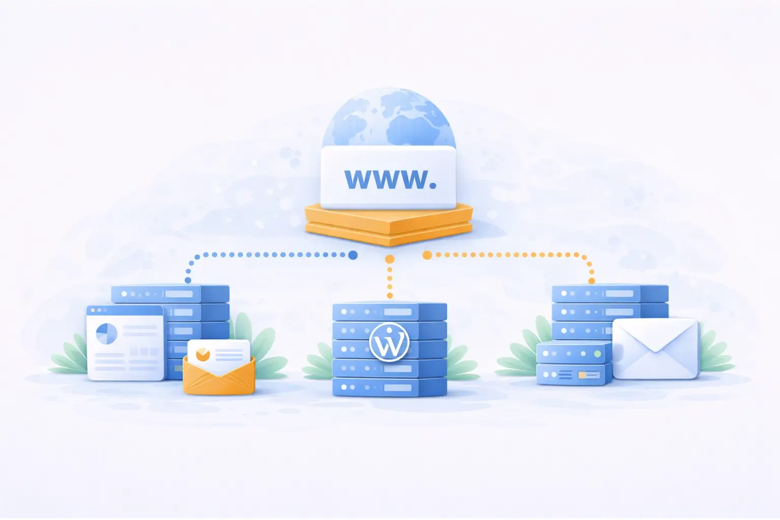 Connecting a domain name to a hosting package