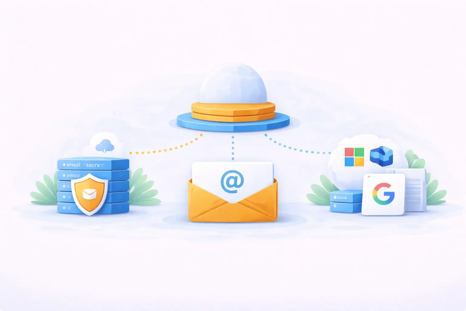 Connecting email hosting to a domain name